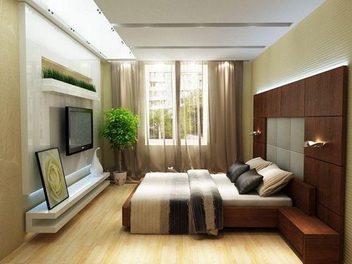 Дизайн спальни фото 15 кв. метров: интерьер реальный, прямоугольная планировка, гардеробная в гостиной комнате