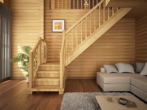 Готовые лестницы: на второй этаж, деревянные для дома, производитель Profi Hobby, входная серийная заготовка