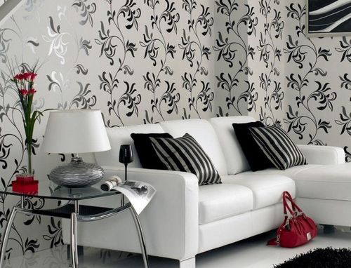 Черно-белые обои: монохромный контрастный декор для стен