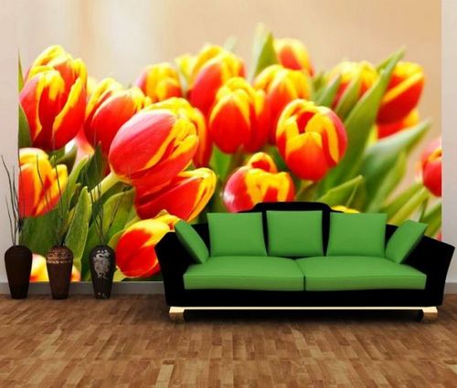 Фотообои «Тюльпаны»: интерьер в ярких красках