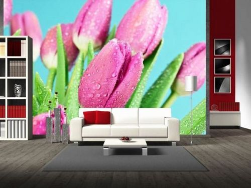 Фотообои «Тюльпаны»: интерьер в ярких красках