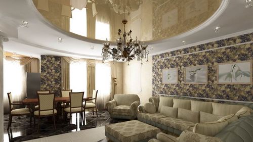 Интерьер гостиной в классическом стиле. Дизайн, фото.