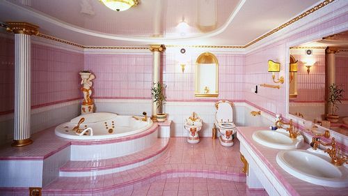 Сиреневая и фиолетовая ванная комната: дизайн и фото плитки
