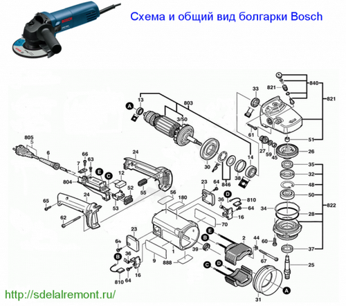 Как правильно выполнить ремонт болгарки Bosch своими руками