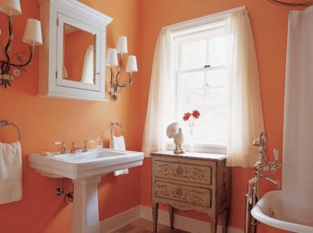 Оранжевые обои для стен в интерьере кухни и спальни: инструкция по применению, видео и фото