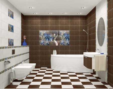 Плитка для ванной комнаты: дизайн, стили и цветовая гамма