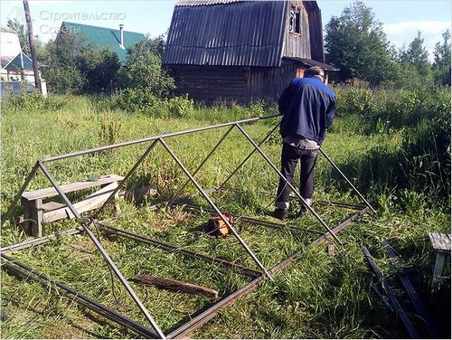 Беседка из металла своими руками - переносная и стационарная беседка(+фото,чертежи)