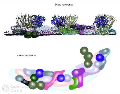 Цветники и клумбы своими руками - оформление, идеи (+фото, схемы)