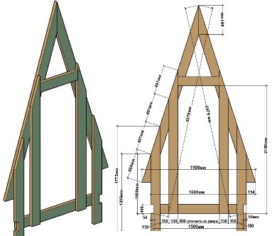 Дачный туалет шалаш + чертежи и размеры