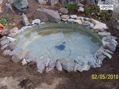 Декоративный пруд из старой покрышки: Дизайн дачного участка! (пруд, покрышка) Декоративный пруд из старой покрышки: Дизайн дачного участка!