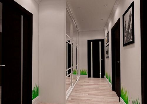 Дизайн длинного коридора, 96 фото 