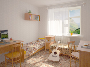 Дизайн комнаты в общежитии: оформление интерьера для студента, девушки студентки