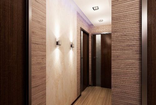 Дизайн коридора в квартире комбинированными обоями (69 фото): как скомбинировать в прихожей два вида цветов, варианты поклейки (обои, стен, коридор) Дизайн коридора в квартире комбинированными обоями (69 фото): как скомбинировать в прихожей два вида цветов, варианты поклейки