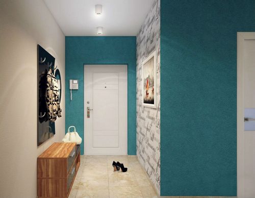 Дизайн коридора в квартире комбинированными обоями (69 фото): как скомбинировать в прихожей два вида цветов, варианты поклейки