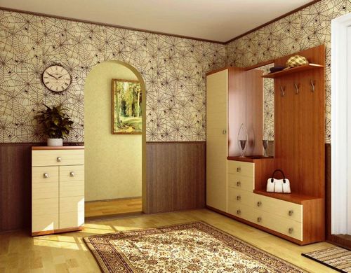 Дизайн коридора в квартире комбинированными обоями (69 фото): как скомбинировать в прихожей два вида цветов, варианты поклейки (обои, стен, коридор) Дизайн коридора в квартире комбинированными обоями (69 фото): как скомбинировать в прихожей два вида цветов, варианты поклейки