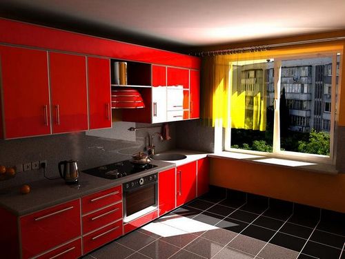 Дизайн красной кухни: фото в интерьере, с чем сочетать тона, идеи маленькой ухни