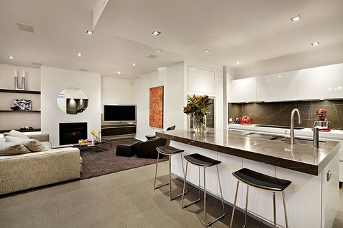 Дизайн кухни-гостиной площадью 30 кв.метров (82 фото): планировка с совмещенным интерьером