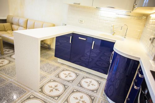 Дизайн плитки для пола на кухню (70 фото): напольная покрытие из бежевого ламината
