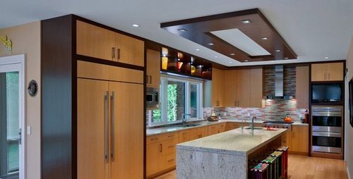 Дизайн потолков из гипсокартона на кухне, фото и варианты оформления