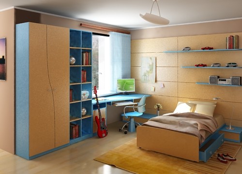 Дизайн проект комнаты, готовый пример интерьера квартиры для подростка своими руками