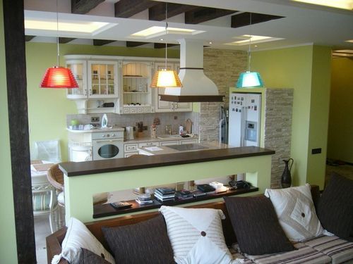 Дизайн-проект кухни-гостиной: варианты объединения, фото совмещенного зала, интерьер в одноэтажном доме