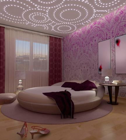 Дизайн спальни 12 кв м: отделка в стиле модерн с диваном и подиумом для взрослых