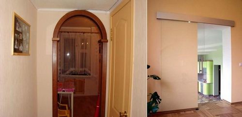 Двери на кухню: фото со стеклом, складные для кухни, нужна ли дверь, роль двери, оформление проема без двери, деревянные, дизайн и размер двери