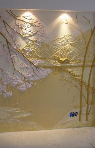 Фактурная штукатурка в интерьере, фото (штукатурка, фактурный) Фактурная штукатурка в интерьере, фото