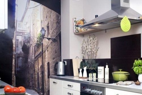 Фотообои в интерьере кухни: фото стильных и уютных помещений