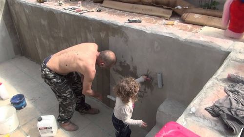 Гидроизоляция бассейна (бассейн, гидроизоляция, жидкий) Гидроизоляция бассейна
