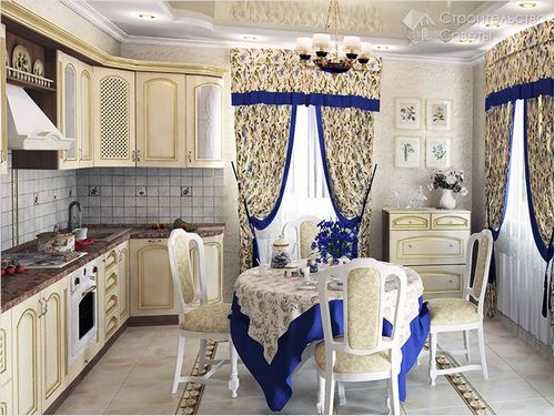 Интерьер кухни в стиле Прованс - особенности, цветовая палитра, отделка (+фото) (кухня, стиль) Интерьер кухни в стиле Прованс - особенности, цветовая палитра, отделка (+фото)