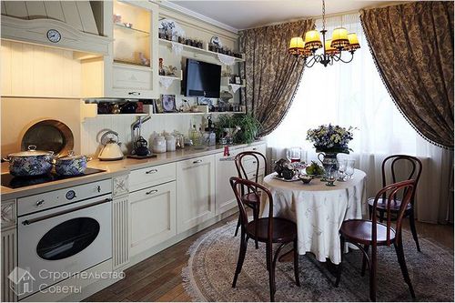 Интерьер кухни в стиле Прованс - особенности, цветовая палитра, отделка (+фото) (кухня, стиль) Интерьер кухни в стиле Прованс - особенности, цветовая палитра, отделка (+фото)