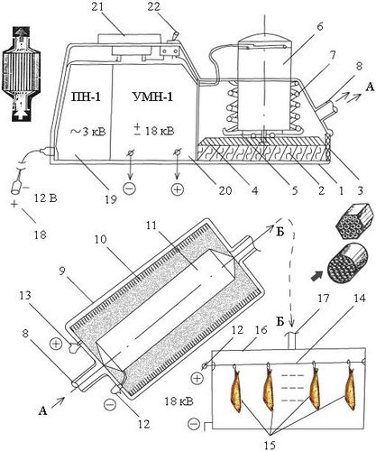 Электростатическая коптильня своими руками