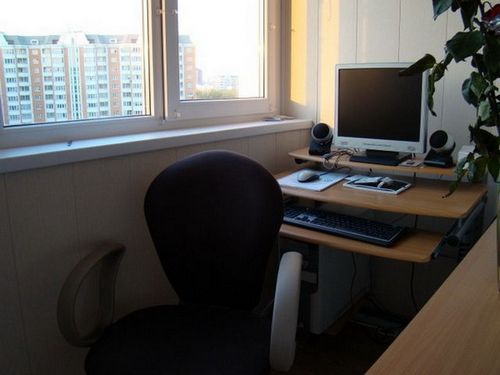 Кабинет на балконе: 15 фото идей (балкон, кабинет) Кабинет на балконе: 15 фото идей