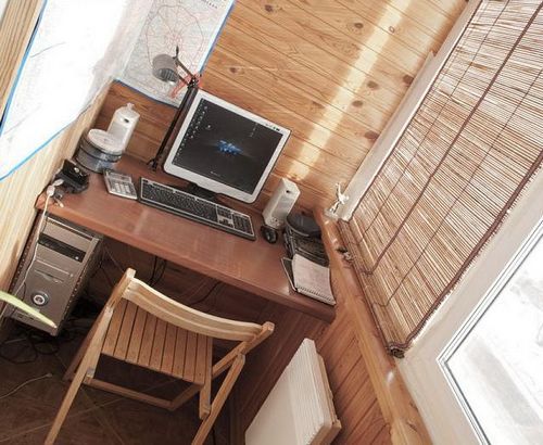 Кабинет на балконе: 15 фото идей (балкон, кабинет) Кабинет на балконе: 15 фото идей