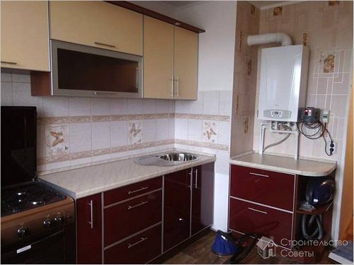 Как спрятать газовый котел на кухне - маскировка котла + фото (котел, шкаф) Как спрятать газовый котел на кухне - маскировка котла + фото