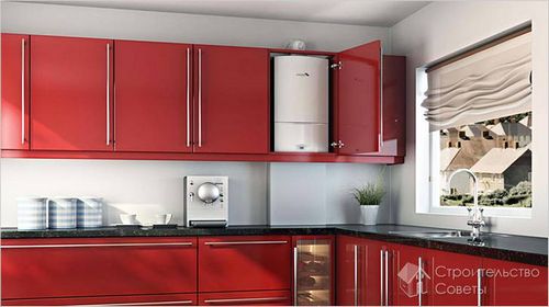 Как спрятать газовый котел на кухне - маскировка котла + фото (котел, шкаф) Как спрятать газовый котел на кухне - маскировка котла + фото