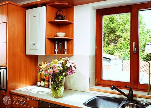 Как спрятать газовый котел на кухне - маскировка котла + фото (котел, шкаф) Как спрятать газовый котел на кухне - маскировка котла + фото