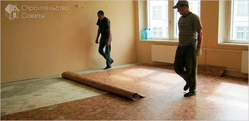 Как стелить линолеум своими руками на бетонный пол, деревянный пол +фото