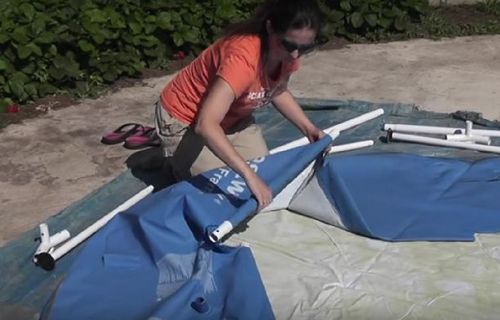 Как установить каркасный бассейн на даче + видео