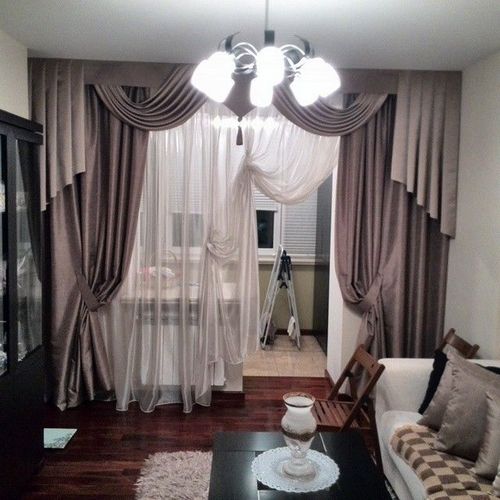 Как выбрать шторы для гостиной: 20 фото