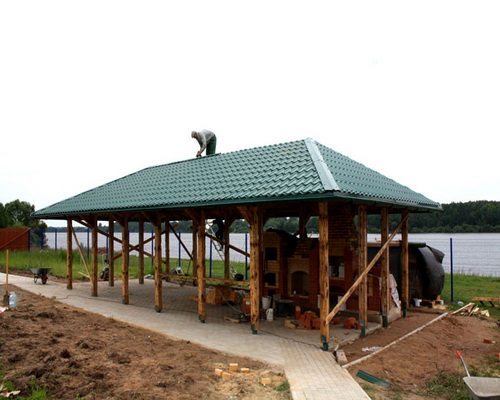 Крыша для беседки своими руками из поликарбоната. Фото, цена (беседка, крыша) Крыша для беседки своими руками из поликарбоната. Фото, цена