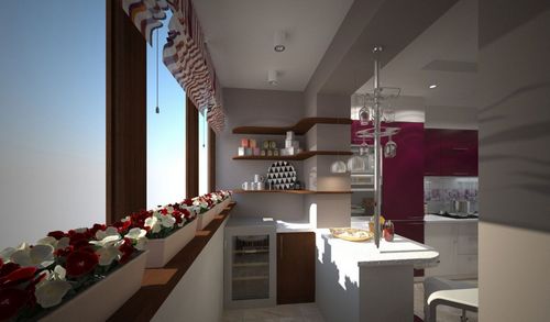 Кухня на лоджии (67 фото): объединение кухни с балконом и можно ли совместить