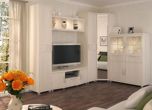 Модульные стенки в гостиную современные: фото стиля, недорогие в зал от производителя, угловая стенка со шкафом