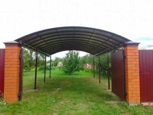 Навесы из металлопрофиля, фото (навес, конструкция) Навесы из металлопрофиля, фото