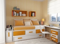 Особенности оформления интерьера малогабаритной спальни, фото красивых дизайнов небольших спален, выбор мебели, обоев и штор, советы по зонированию
