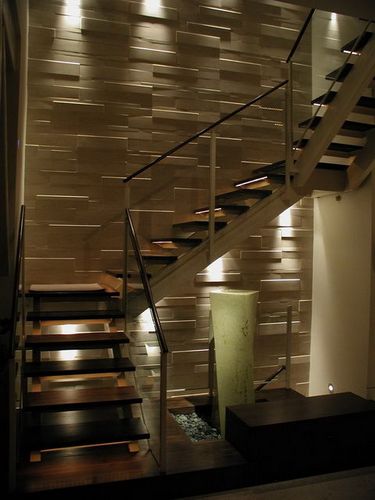Освещение лестницы: 15 фото
