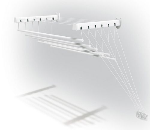 Потолочная сушилка на балкон для белья (80 фото): балконная и электрическая модели от Лиана и Gimi