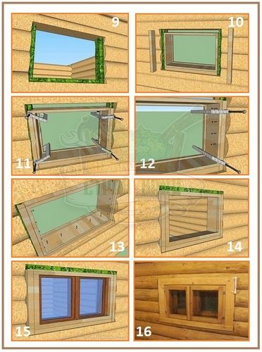 Проектирование дверных и оконных проемов для бревенчатой и брусовой бани