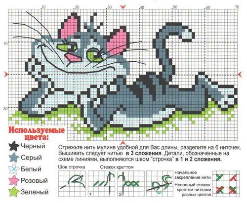 Схемы вышивки крестом коты: кошек скачать бесплатно, белый и чеширский котик, британец рыжий и черный влюбленный